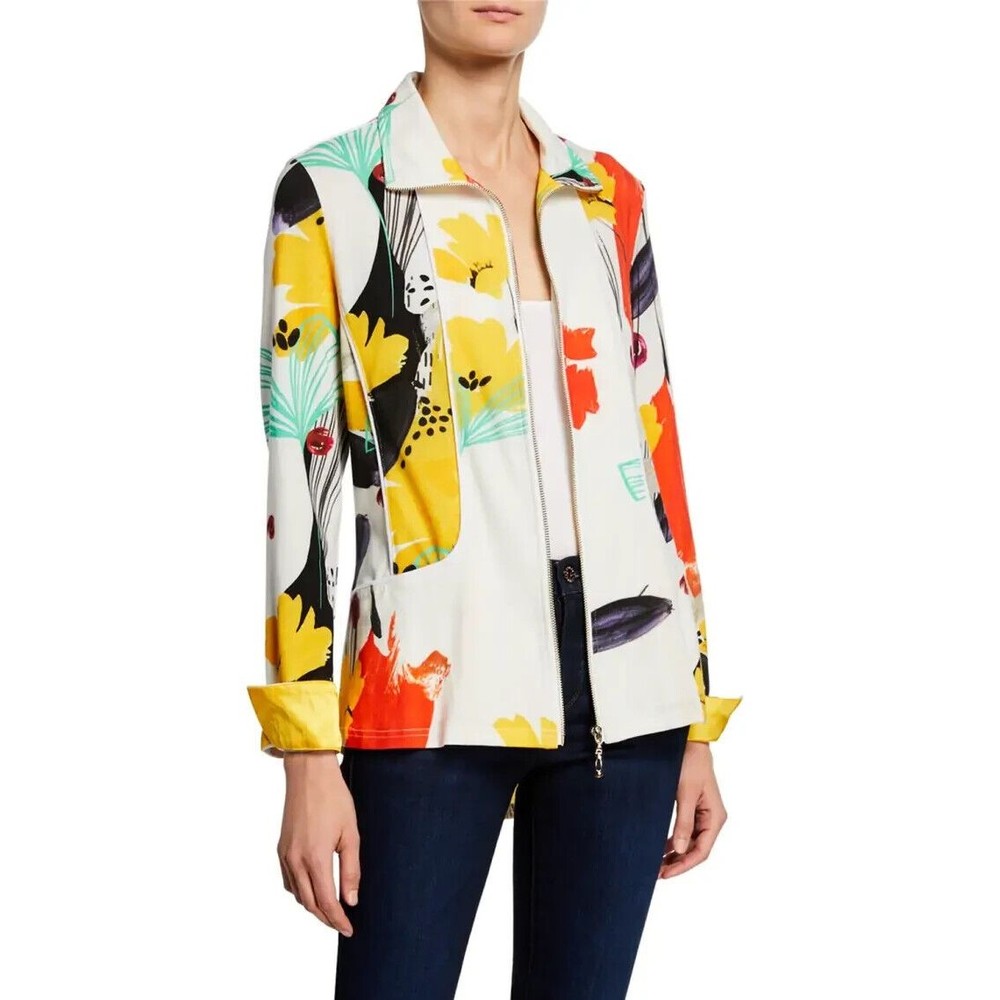 BEREK Jacket Womens LARGE Ray of Sunshine Floral Cardigan